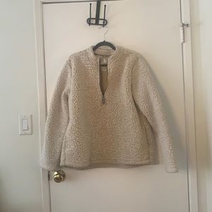 Sherpa sweatshirt jacket